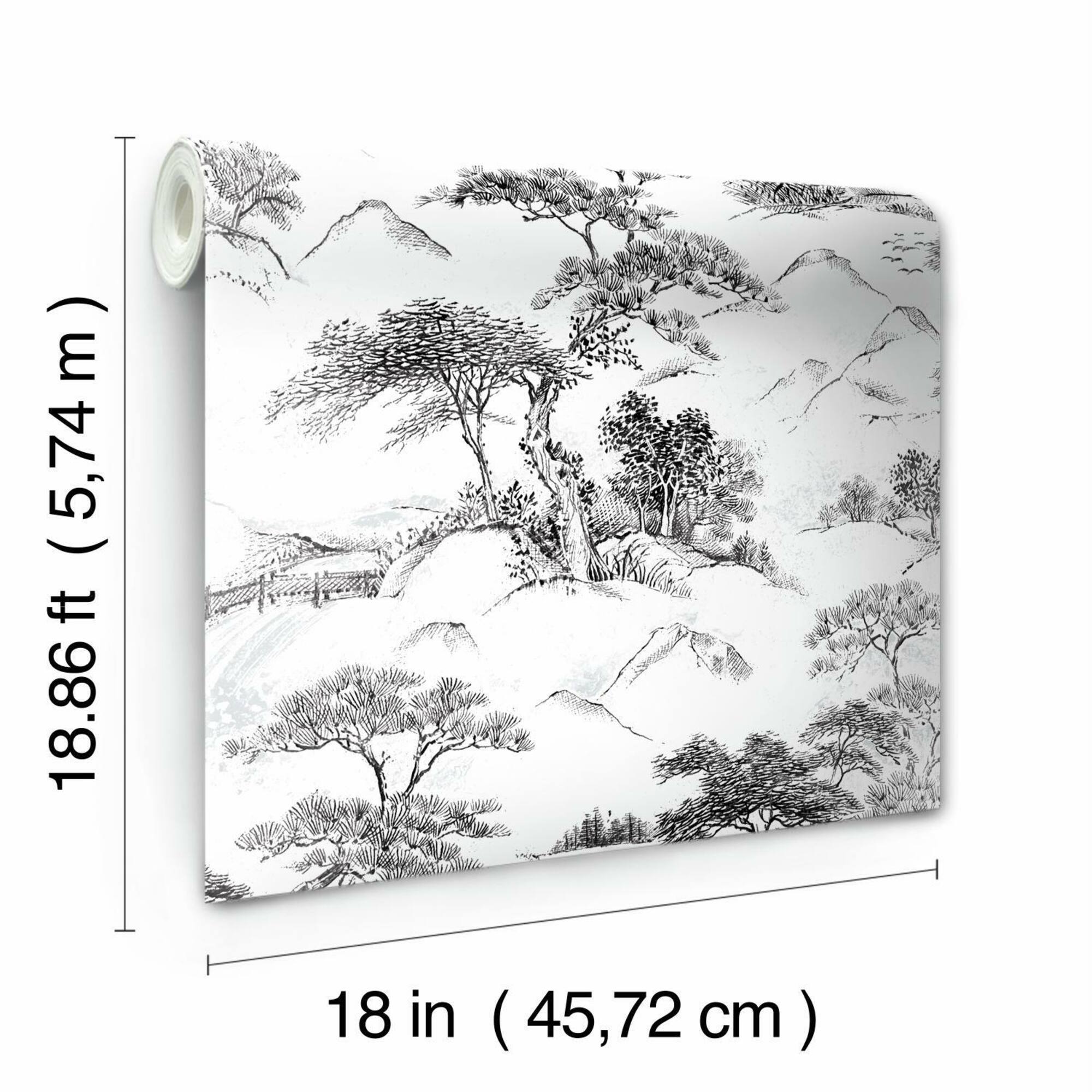 RoomMates Oriental Toile Peel & Stick Wallpaper